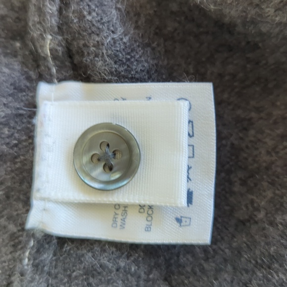 Lands' End Cashmere Polo Long Sleeve Sweater MEDIUM 38-40 Gray Heathered Black - Picture 11 of 16